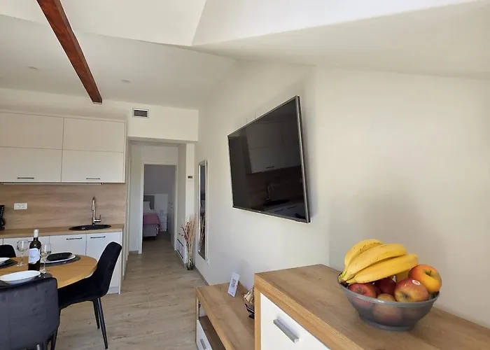 公寓 Sea View Penthouse Terrace And Balkon