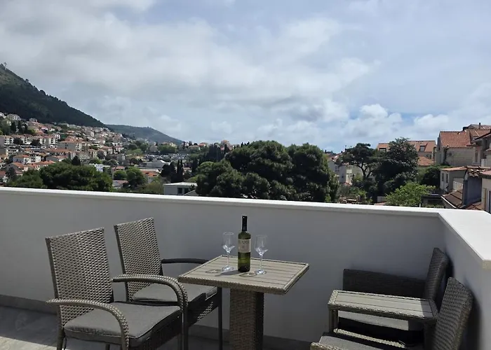 公寓 Sea View Penthouse Terrace And Balkon
