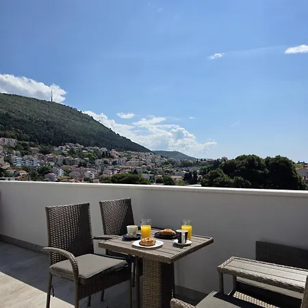 Sea View Penthouse Terrace And Balkon 아파트 두브로브니크